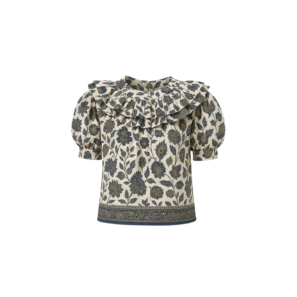 Ulla Johnson Mira Puff Sleeve Top in Porcelain Ulla Johnson designer skirts, international luxury fashion boutique Australia Riada Concept Woollahra