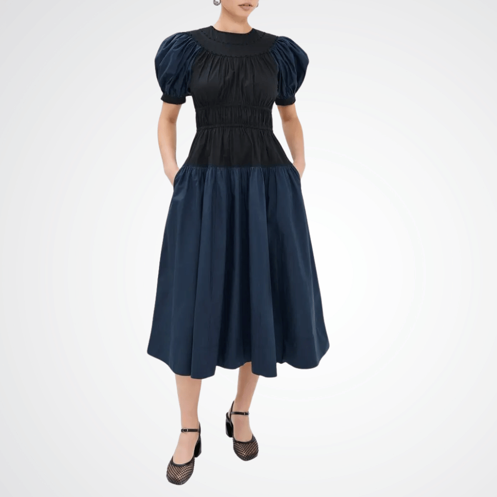 Ulla Johnson Marte Midi Dress in Twilight ULLA JOHNSON Designer fashion shop online and in store High End fashion boutique Sydney Australia Riada Concept