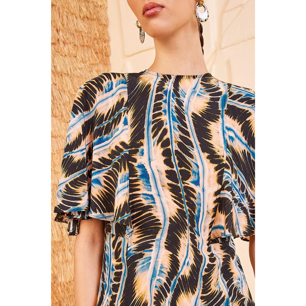 Ulla Johnson Ada Silk Top in Shibori River Print ULLA JOHNSON Designer fashion shop online and in store High End fashion boutique Sydney Australia Riada Concept