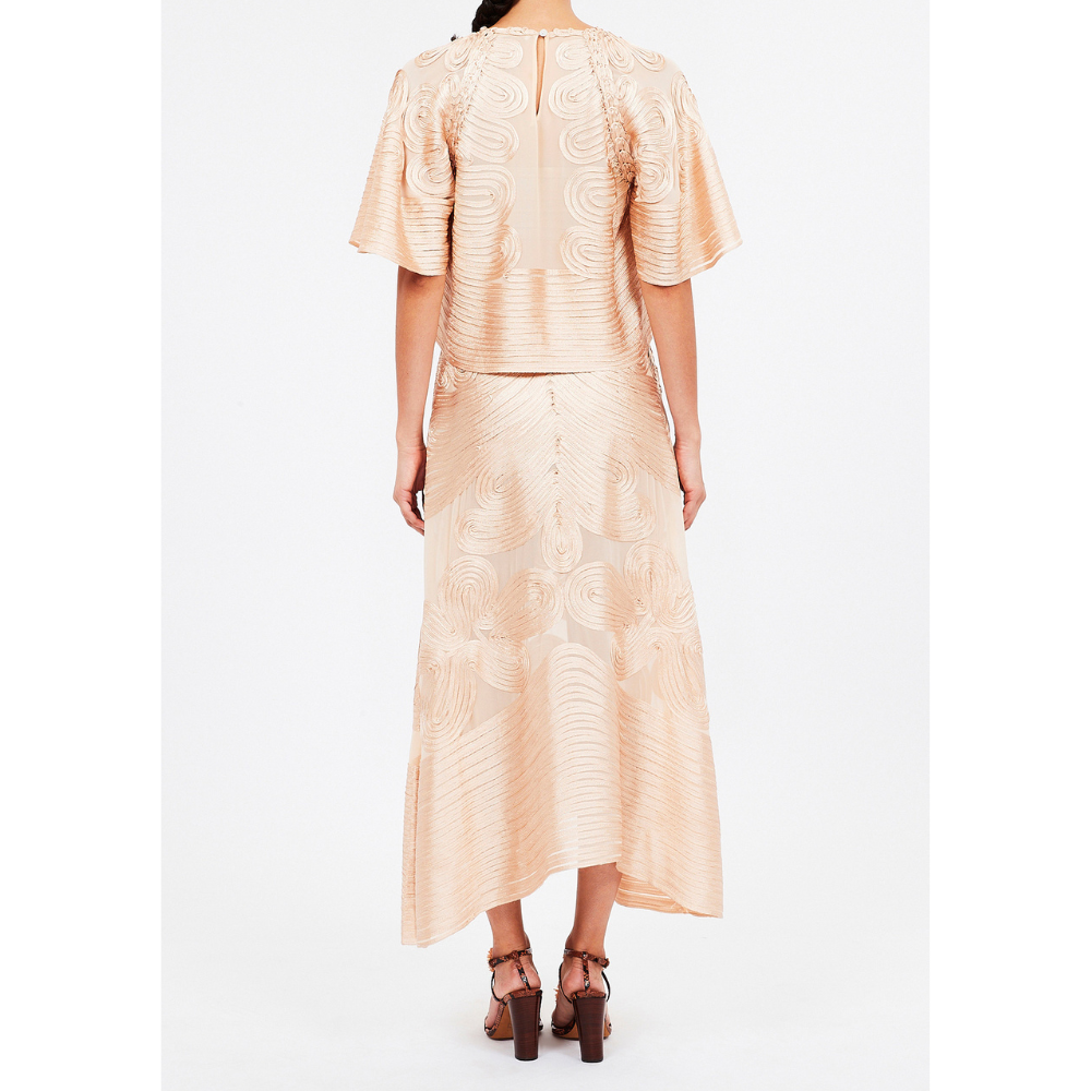 Ulla Johnson Kaelyn Midi Skirt in Peony ULLA JOHNSON Designer fashion shop online and in store High End fashion boutique Sydney Australia Riada Concept