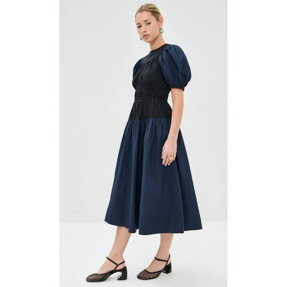 Ulla Johnson Marte Midi Dress in Twilight ULLA JOHNSON Designer fashion shop online and in store High End fashion boutique Sydney Australia Riada Concept