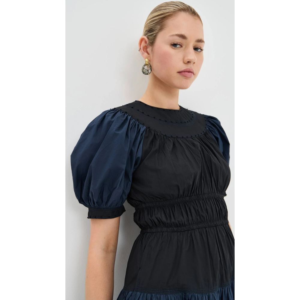 Ulla Johnson Marte Midi Dress in Twilight ULLA JOHNSON Designer fashion shop online and in store High End fashion boutique Sydney Australia Riada Concept