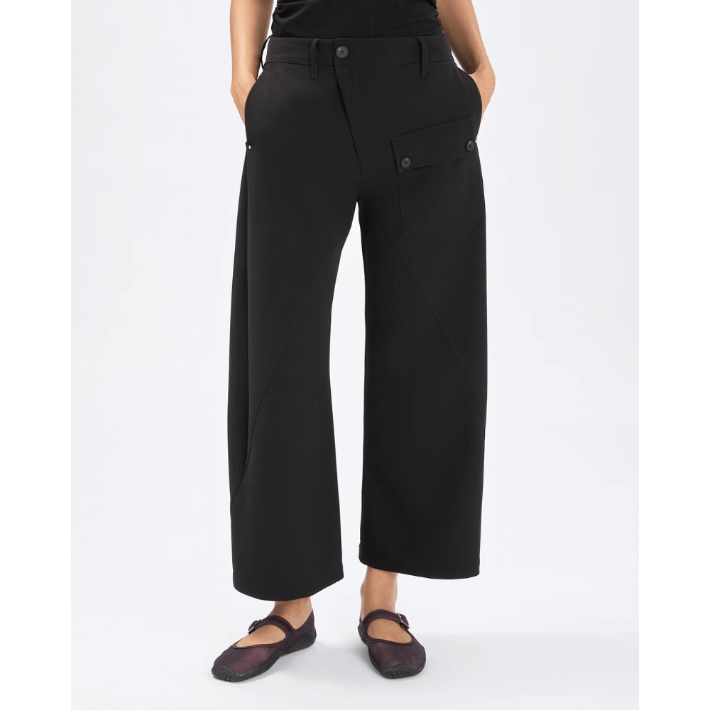HIGH Everyday Couture Watts Wide-Leg Cropped Pants in Black - International designer fashion boutique Australia Riada Concept Woollahra