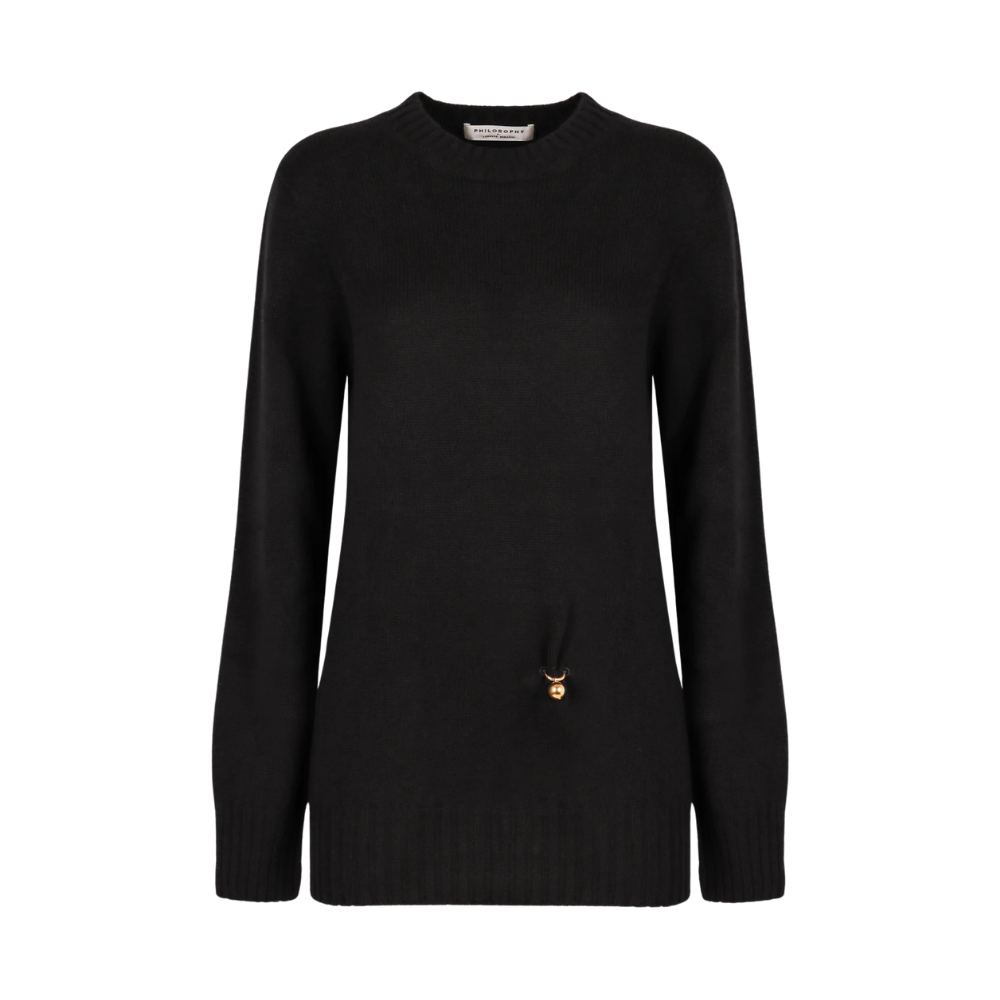 Philosophy Merino Wool Cashmere Blend Sweater in Black – Riada Concept