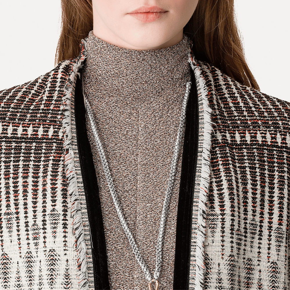 Forte Forte Long Dragonfly Pattern Jacquard Coat with Fringed Edges FORTE FORTE Designer fashion shop online and in store High End fashion boutique Sydney Australia Riada Concept