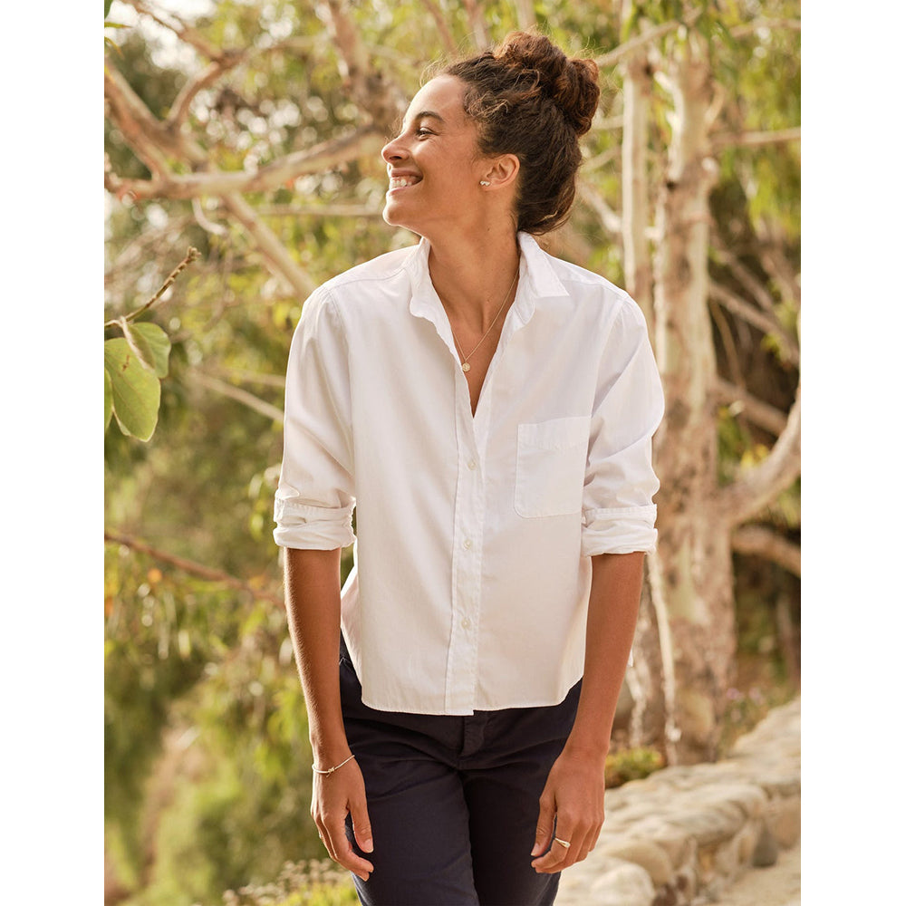 Silvio Woven Button Up Shirt in White