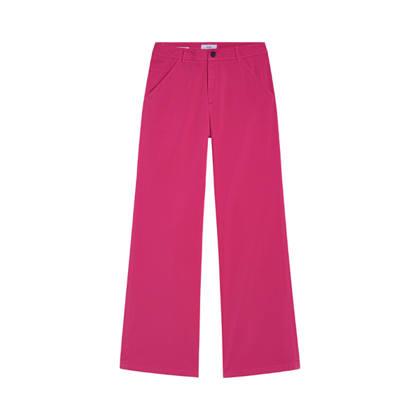 Organic Cotton Relaxed Fit Cholet Denim in Raspberry Pink