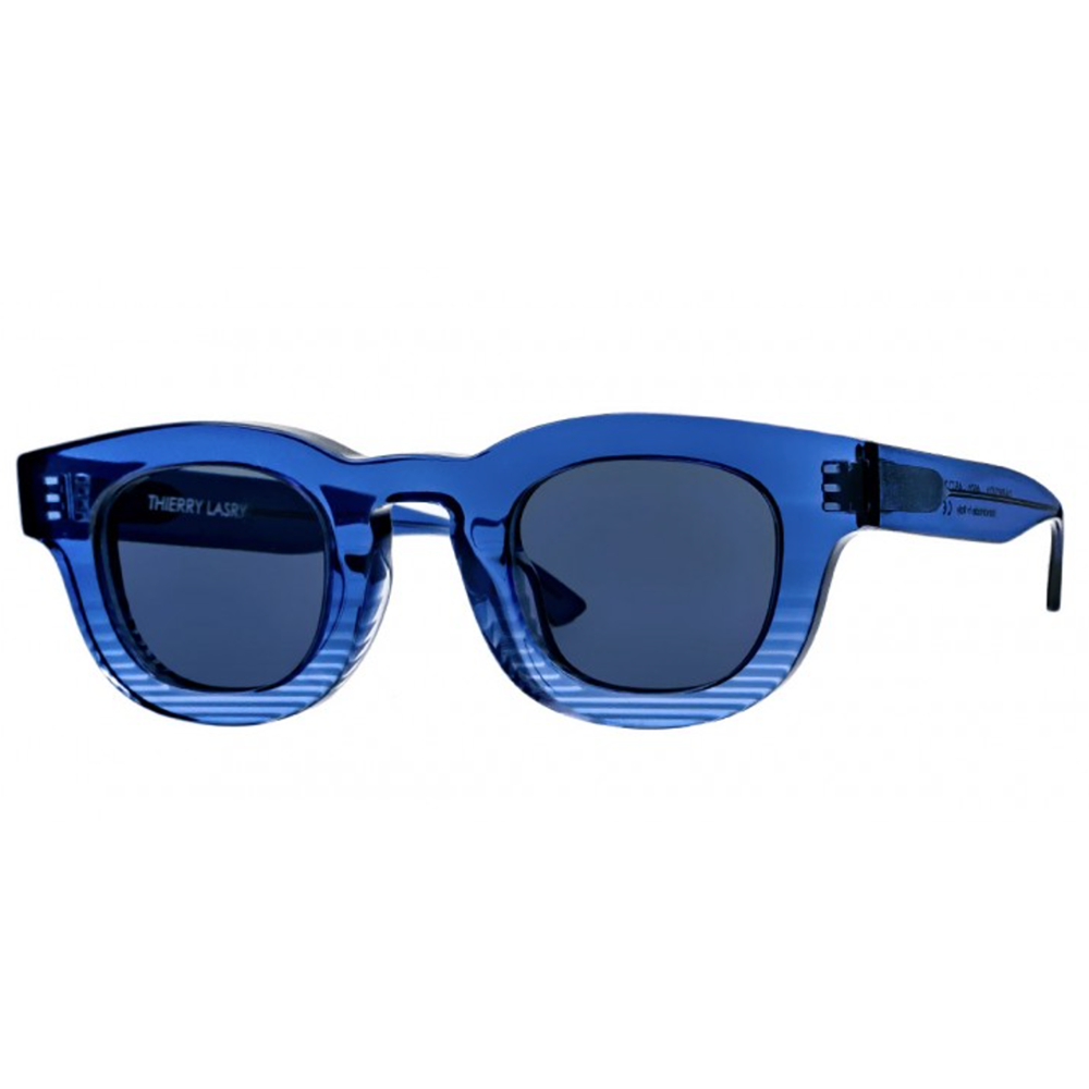 Darksidy Sunglasses in Blue Stripe Pattern
