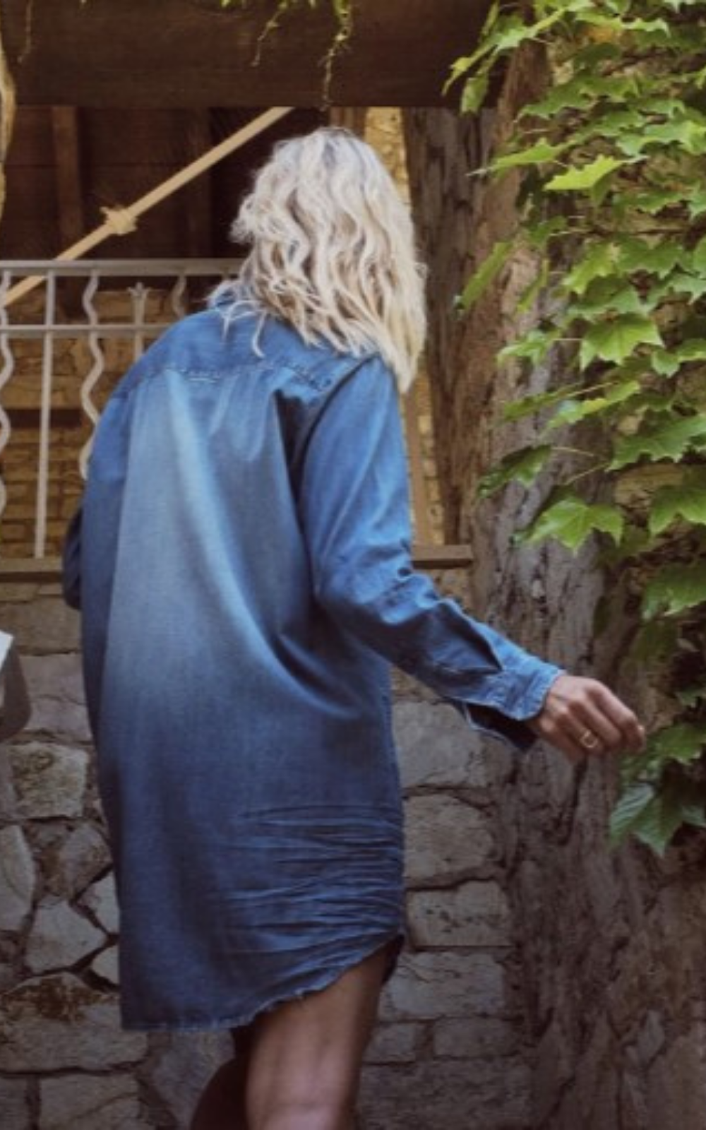 Mary Shirt Dress in Vintage Stonewashed Indigo