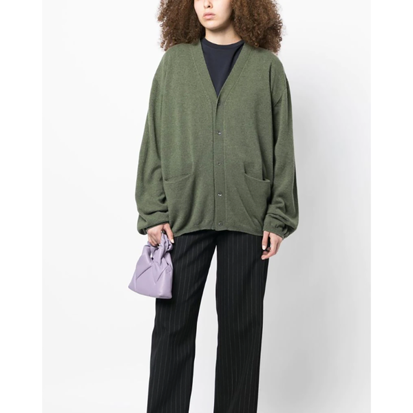Mondial Cashmere Cardigan in Military