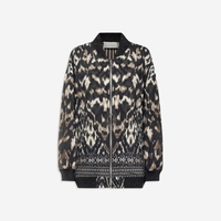 Pierre-Louis Mascia Dydox Virgin Wool Bomber Jacket in Black Ikat Print PIERRE LOUIS MASCIA designer fashion online or in-store at Riada Concept, Sydney’s high-end fashion boutique in Australia.