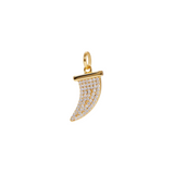 Flat Horn Pave Charm