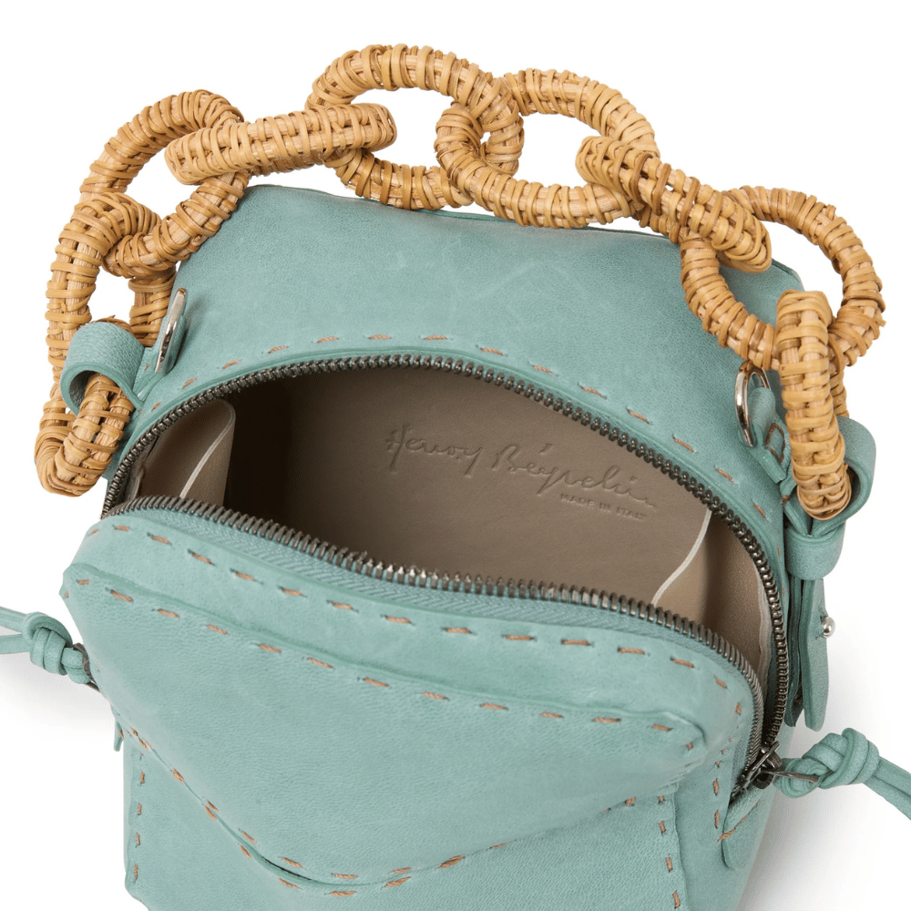Henry Beguelin Noah Catena Raffia Small Bag in Artico