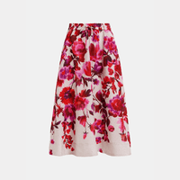 Essentiel Antwerp Harbour Floral Jacquard A-Line Midi Skirt in Off-White ESSENTIEL ANTWERP Designer fashion shop online and in store High End fashion boutique Sydney Australia Riada Concept
