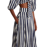 Flaminia Ikat skirt in Stripes Blue