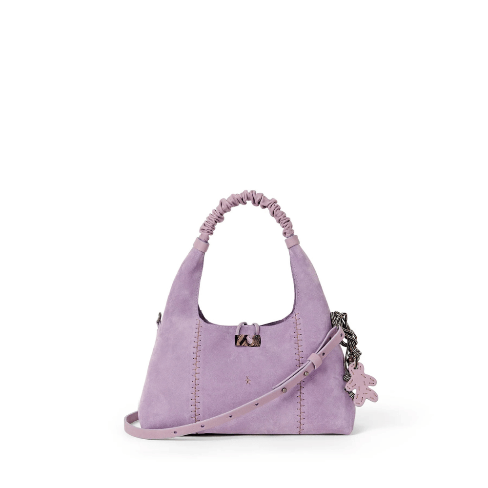 Henry Beguelin Paige Micro Softy Suede Bag in Lilla