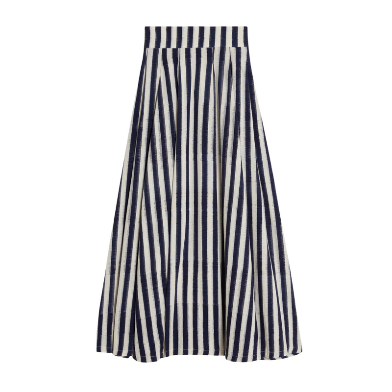 Flaminia Ikat skirt in Stripes Blue