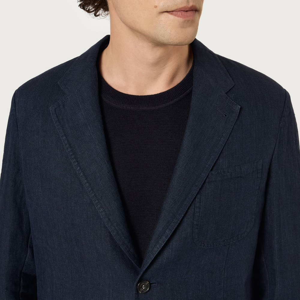 Benetti Linen Jacket in blu