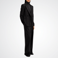 Harris Wharf London Tailored Hip Length Double-Breasted Padded-Shoulder Blazer in Black HARRIS WHARF LONDON Designer fashion shop online and in store High End fashion boutique Sydney Australia Riada Concept