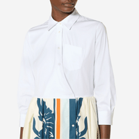 Sara Roka Elenat 85 Dress in Blue Heron and White – International designer fashion boutique Australia Riada Concept Woollahra