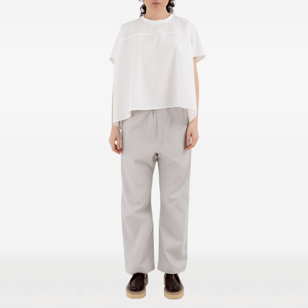 Sofie D’Hoore Oversized Cotton Poplin Sleeveless Top in Off White