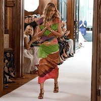 Ulla Johnson Inez Crinkled Satin Pencil Midi Skirt in Nature Abhors a Vacuum Print – International designer fashion boutique Australia Riada Concept Woollahra