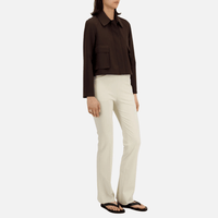 Harris Wharf London Cropped Scuba Raglan Jacket in Dark Brown – International designer fashion boutique Australia Riada Concept Woollahra