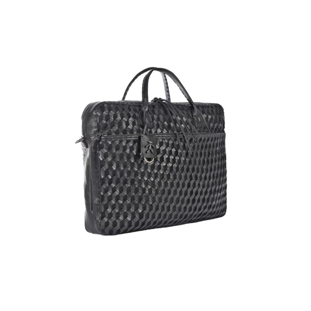 New Almudena Intreccio 3D bag in Nero