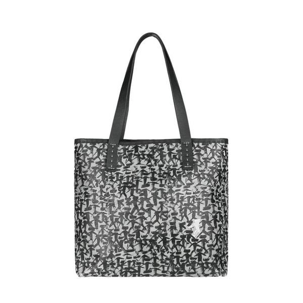 Isa Shopping M Omino Stand Out Canvas bag  in Nero