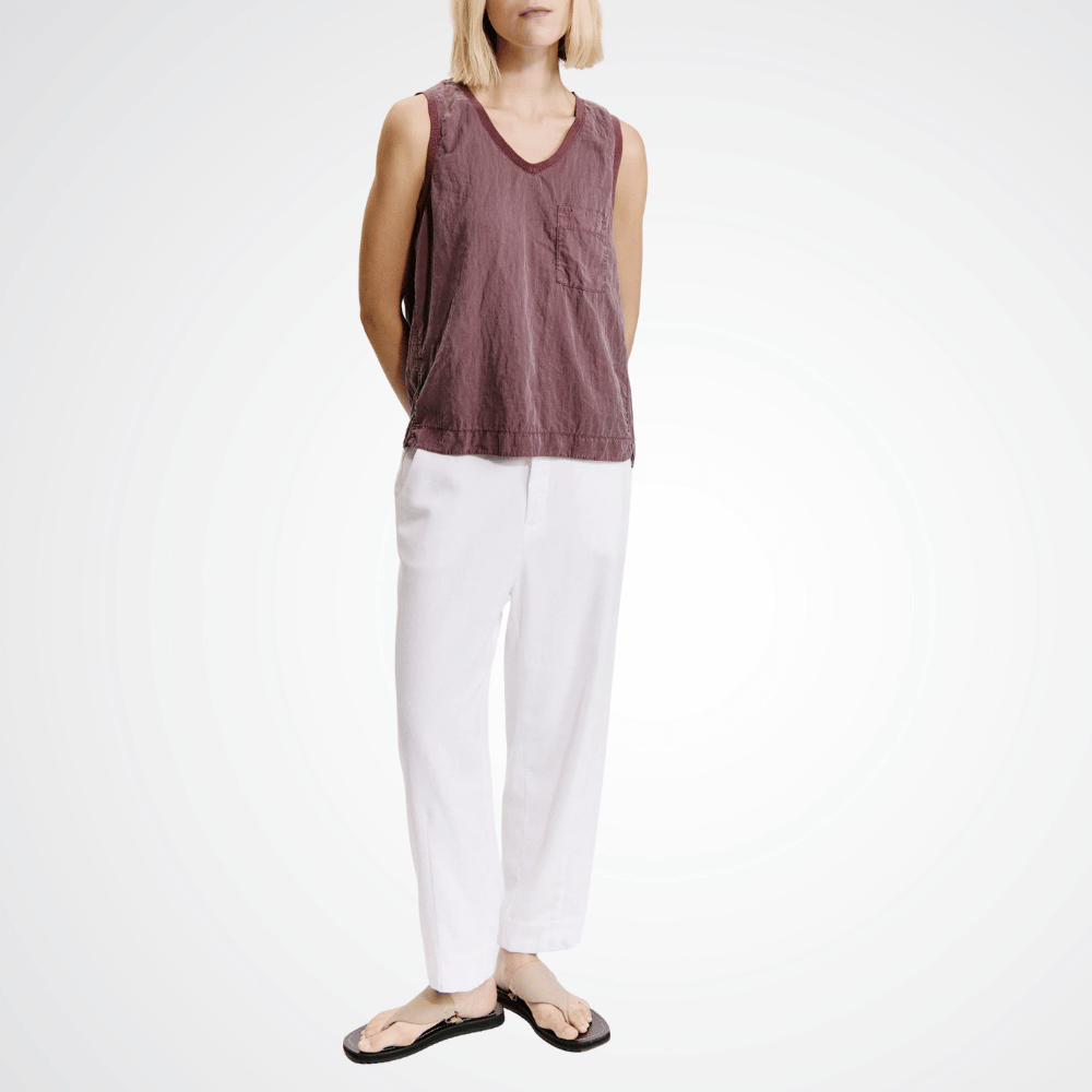 TRANSIT PAR SUCH Silk Comfort-Fit Tank Top in Mauve V313 Transit Par Such at Riada Concept Designer fashion shop online and in store High End fashion boutique Sydney Australia Riada Concept