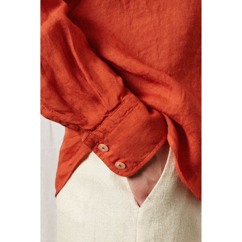 VIVIEN  Linen Shirt in Cinnamon