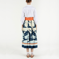 Sara Roka Elenat 85 Dress in Blue Heron and White – International designer fashion boutique Australia Riada Concept Woollahra