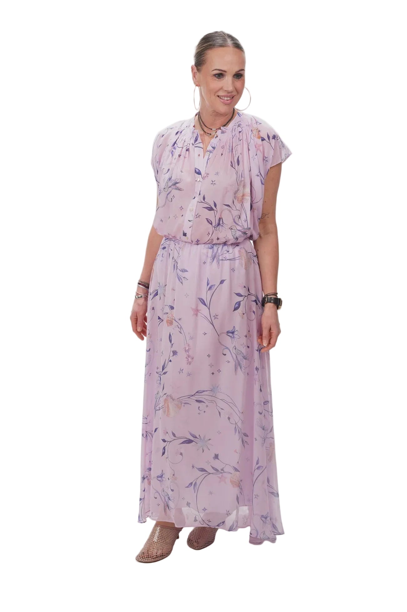 Deliverance Print Chiffon Skirt in Sweet