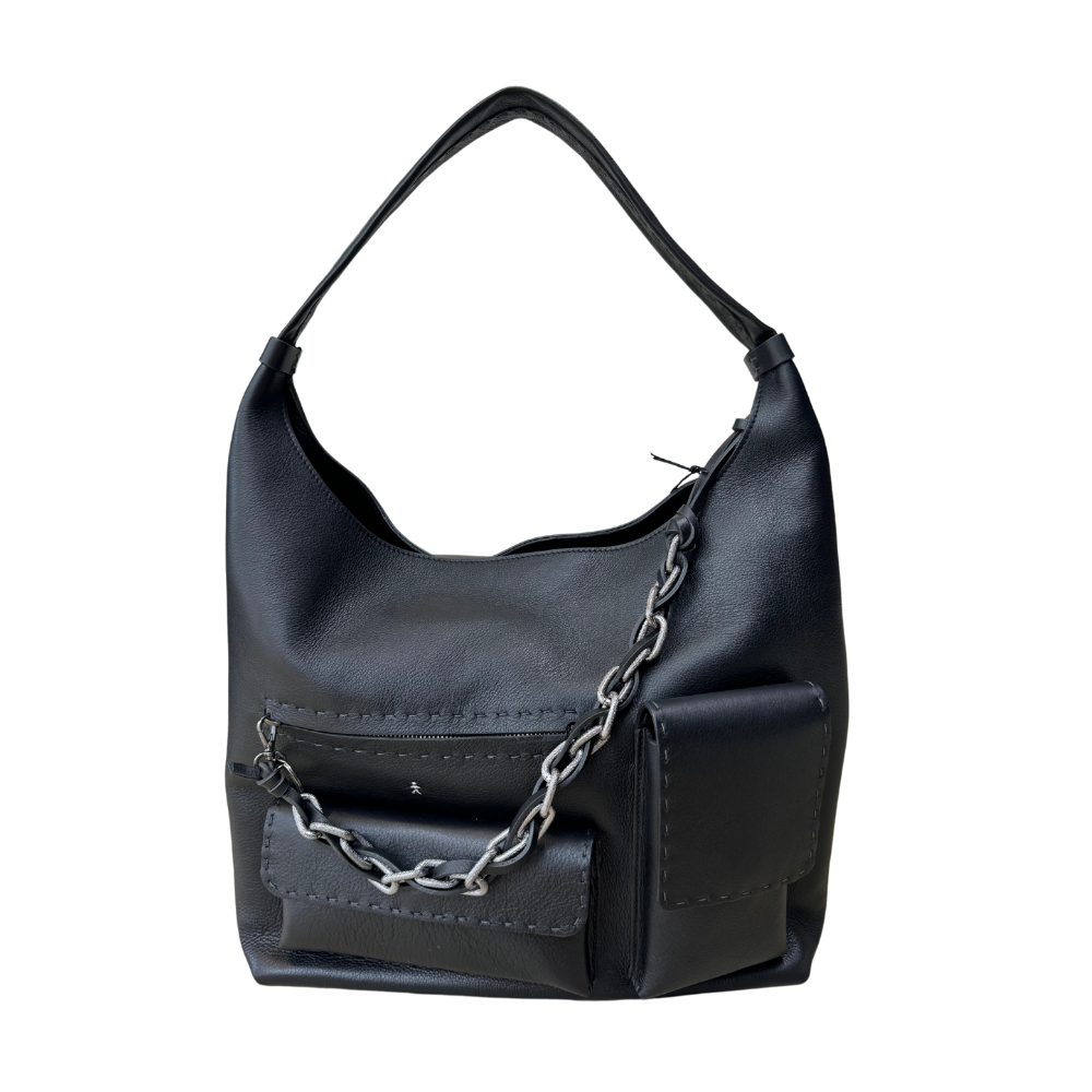 Canotta Pocket Gioiello Mousse bag in nero