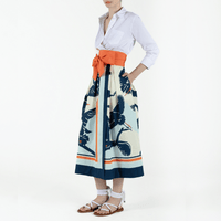 Sara Roka Elenat 85 Dress in Blue Heron and White – International designer fashion boutique Australia Riada Concept Woollahra