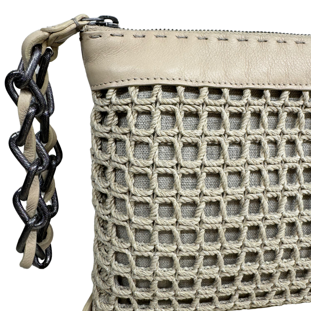 Bag zip clutch gioiello in corda