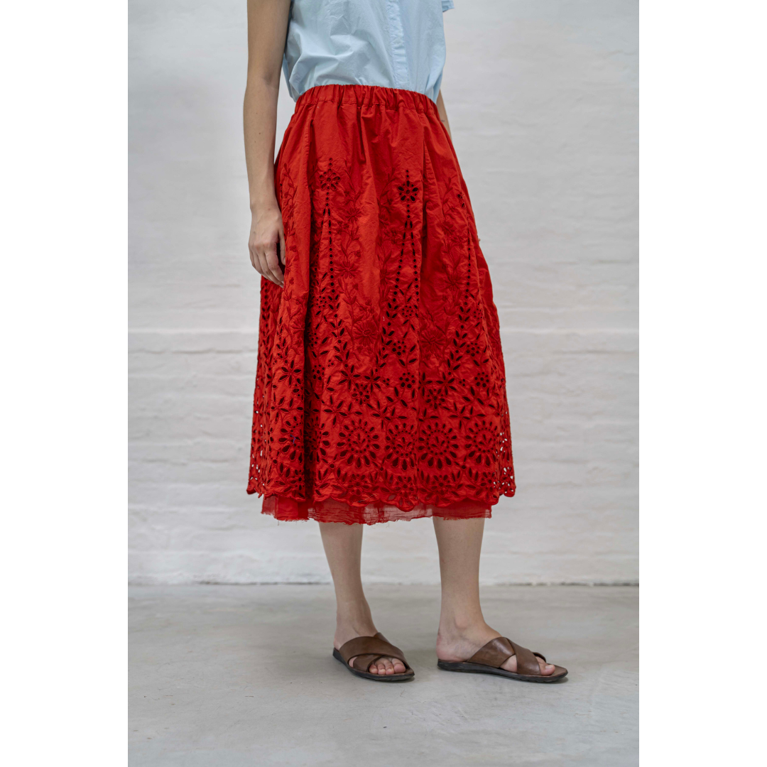 Jacopa skirt in vermillion