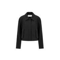 Harris Wharf London Cropped Scuba Raglan Jacket in Black – Riada Harris Wharf London Cropped Scuba Raglan Jacket in Black – Riada