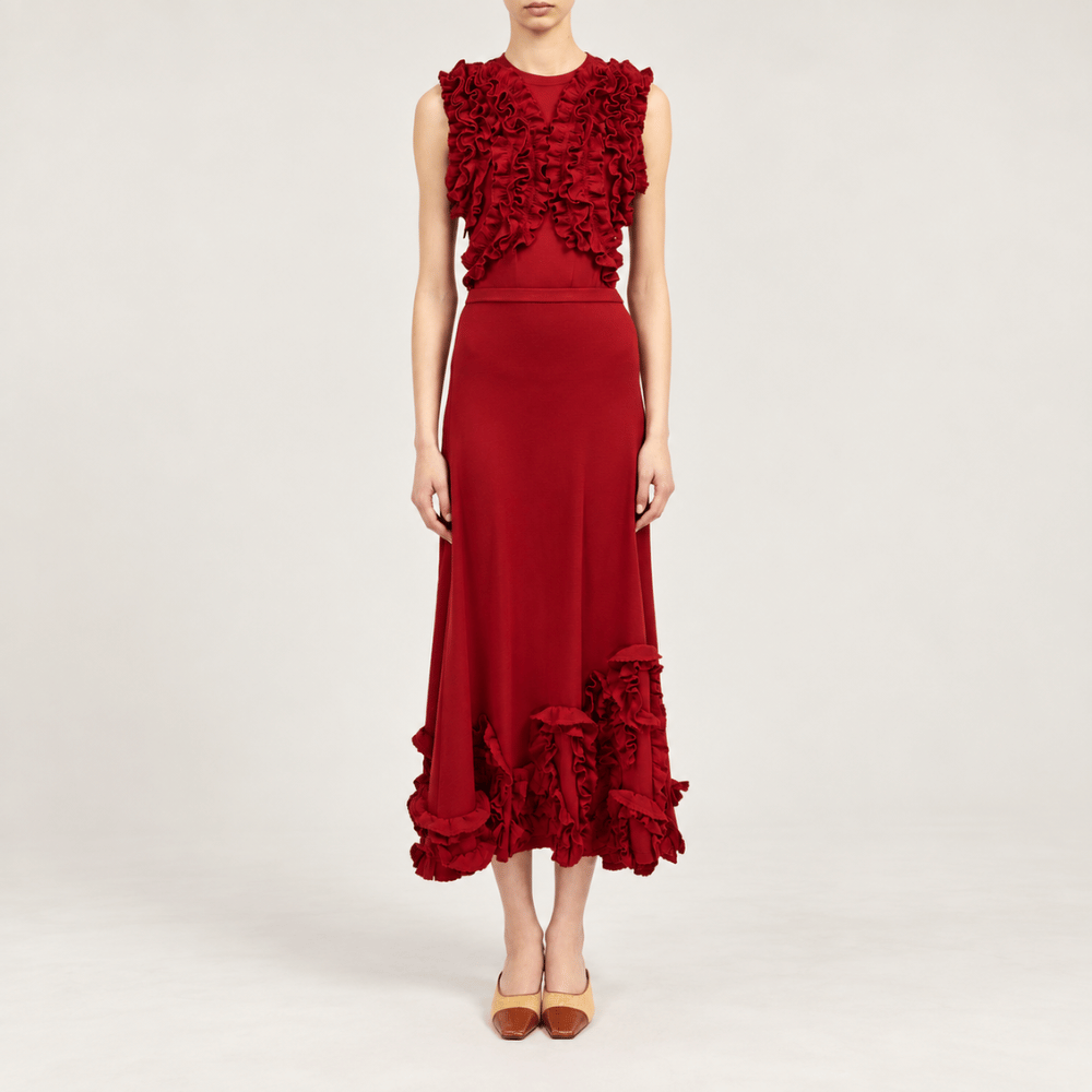 Vesna Sleeveless Jersey Top in Claret