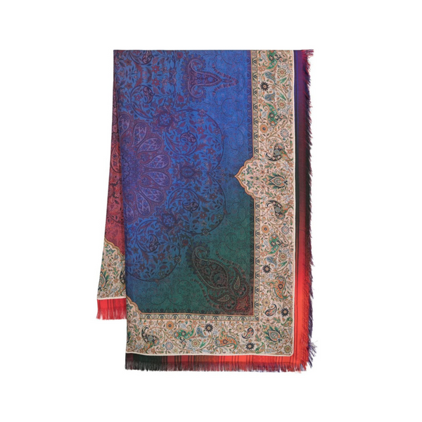 Aloe paisley-print silk scarf in multicolour
