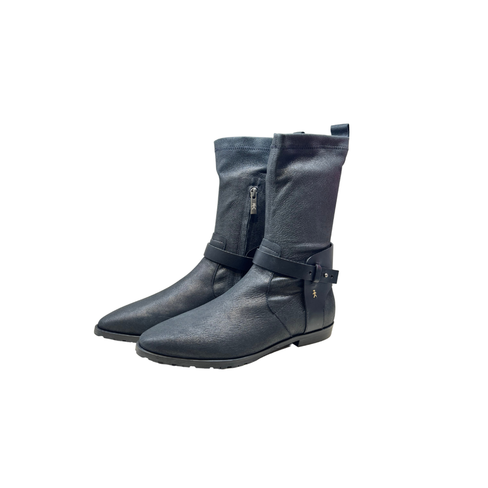 Stretch Grattato boot in nero