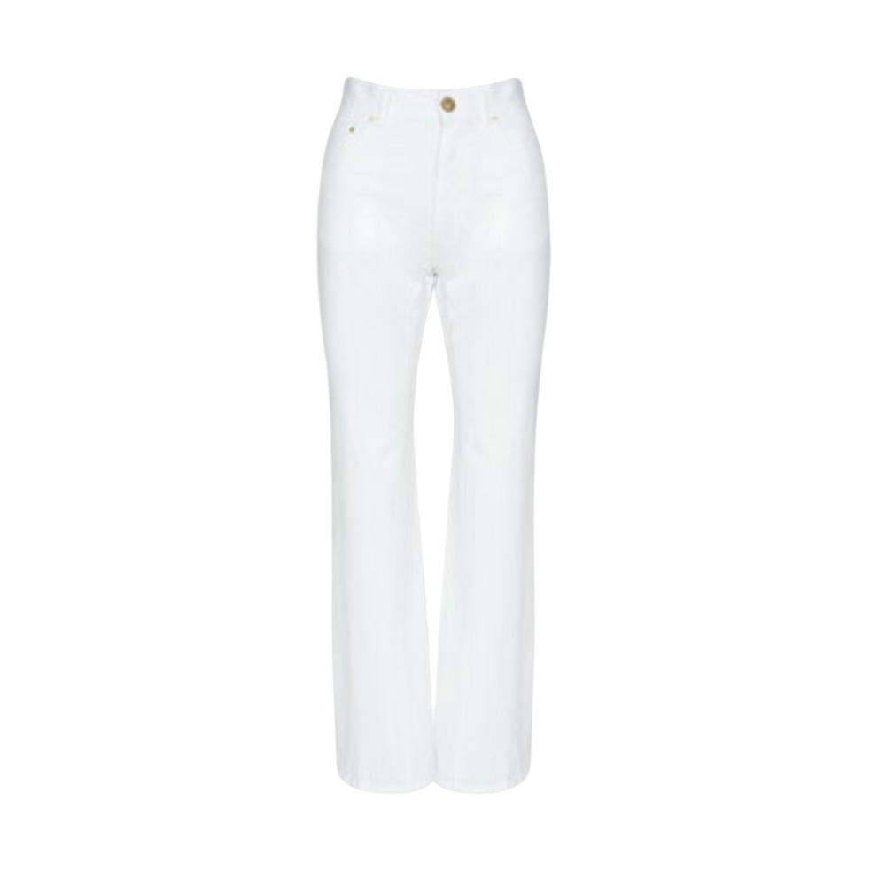 Denim trousers in white