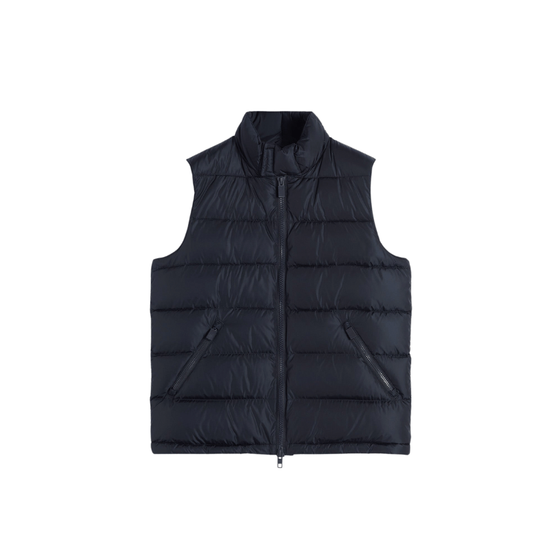 Aspesi Slim Feather Recycled Down Vest in Navy – International designer fashion boutique Australia Riada Concept Woollahra
