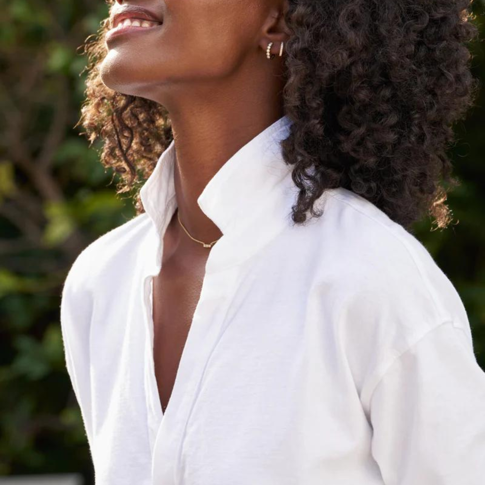 Patrick Popover Henley in white