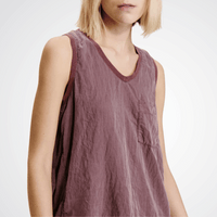 TRANSIT PAR SUCH Silk Comfort-Fit Tank Top in Mauve V313 Transit Par Such at Riada Concept Designer fashion shop online and in store High End fashion boutique Sydney Australia Riada Concept