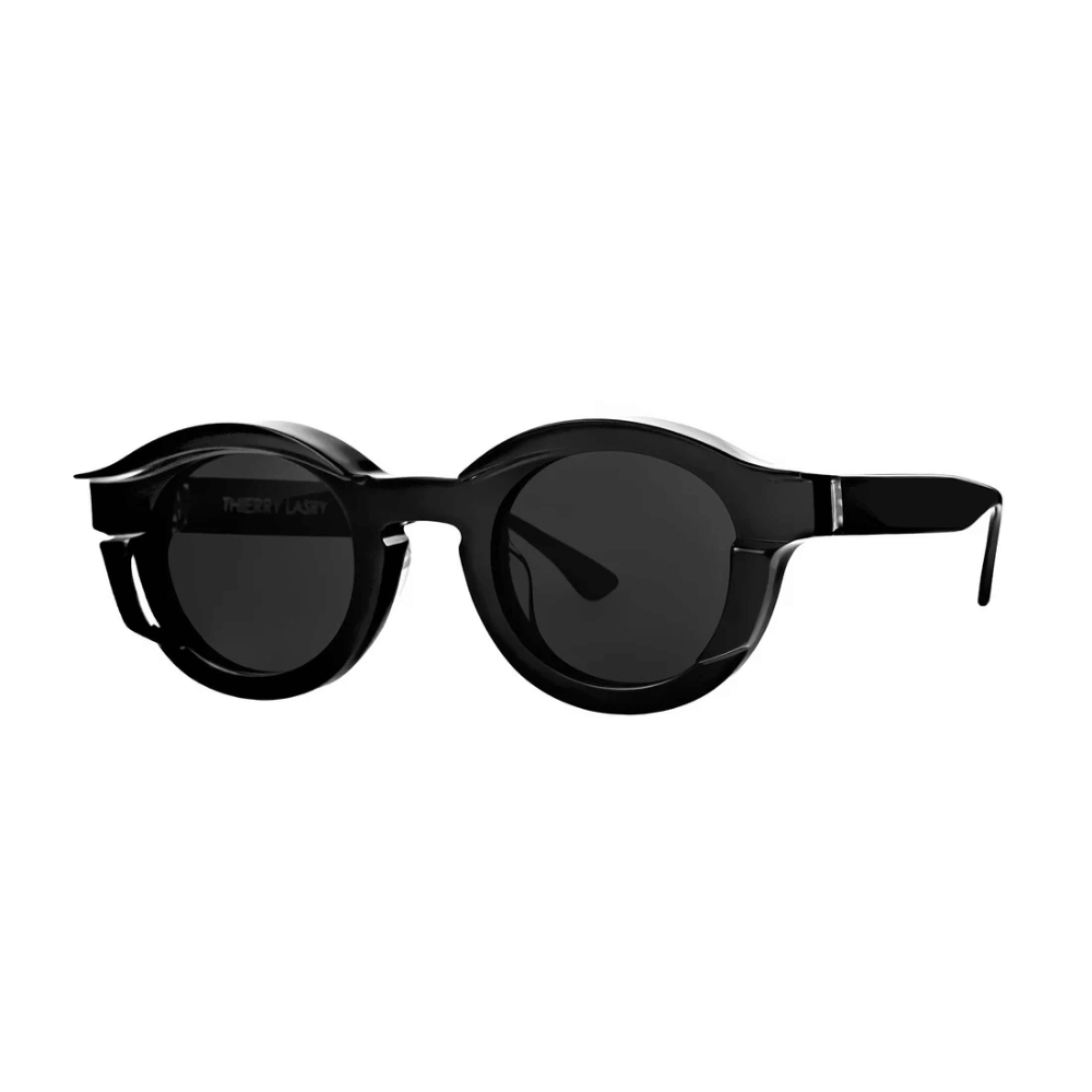 Thierry Lasry Slippery 46 Round Sunglasses in Black 101 THIERRY LASRY Designer fashion shop online and in store High End fashion boutique Sydney Australia Riada Concept