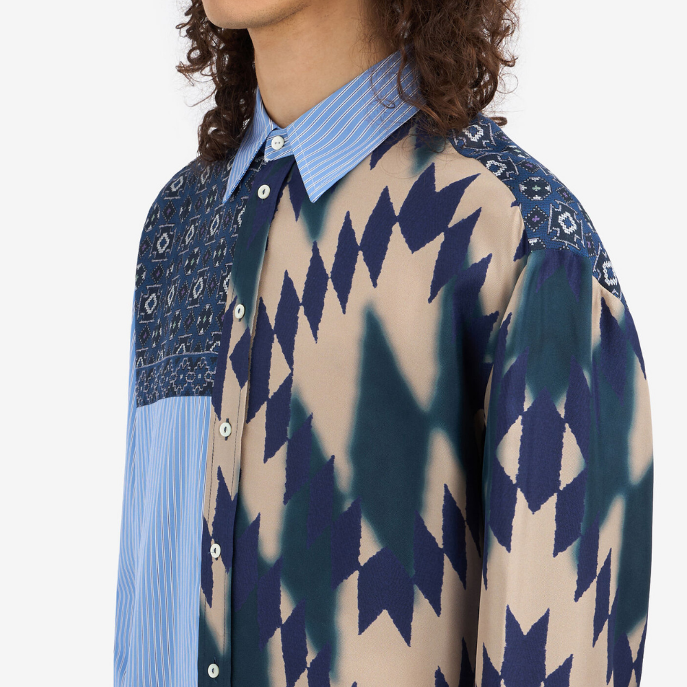 Alotho longsleeve shirt in blue multicolour