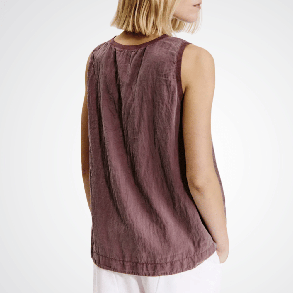 TRANSIT PAR SUCH Silk Comfort-Fit Tank Top in Mauve V313 Transit Par Such at Riada Concept Designer fashion shop online and in store High End fashion boutique Sydney Australia Riada Concept
