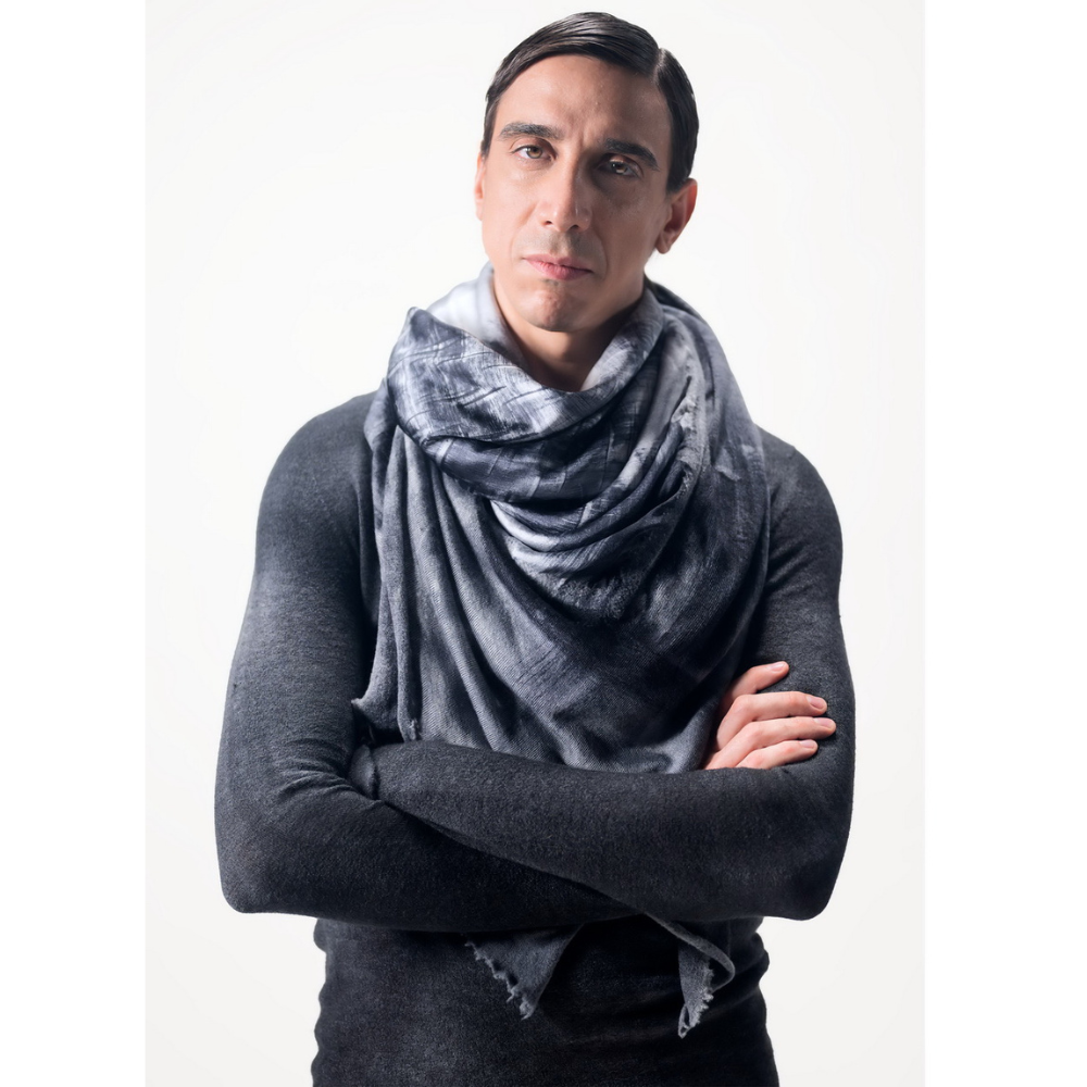 The Icon 30 Years Knitted Scarf in Dark Blue Unisex