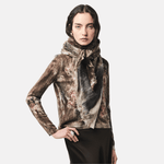 Laminated Light Cashmere Foulard Scarf with Needle Punching in Yak - International designer fashion boutique Australia Riada Concept Woollahra